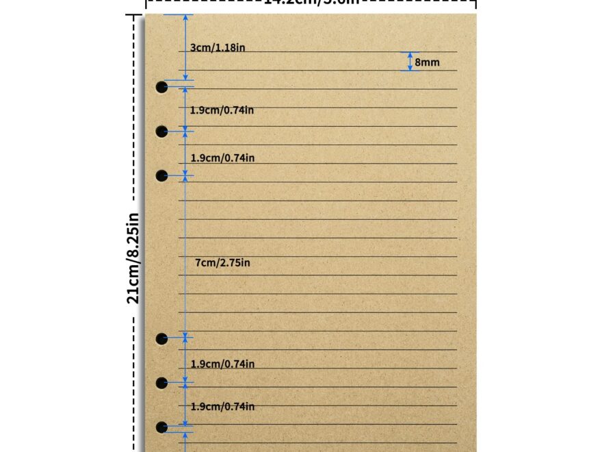 1 4 Inch Graph Paper A6 Grid Refill Paper A6 Graph Rule Paper Quad Rule Filler Paper 6 Hole Punched Loose Leaf Paper For 6 Ring Binders 80 Sheets 160 Pages 6 69 X 4 13 Inch Beige Graphing Paper