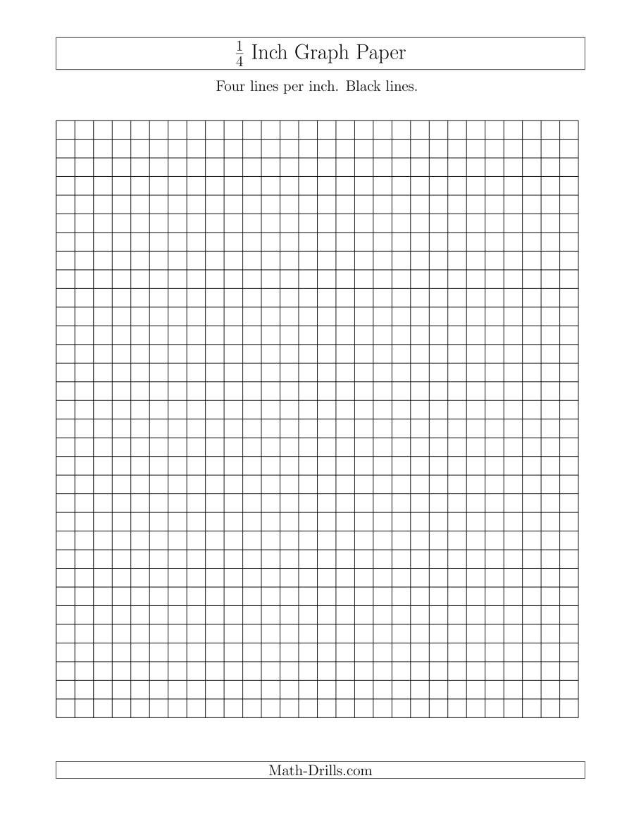 1 4 Inch Graph Paper With Black Lines A 1 4 Inch Graph Paper With Black Lines A