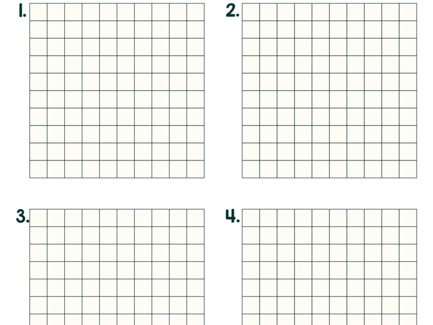 10 By 10 Grids 10 Free PDF Printables Printablee