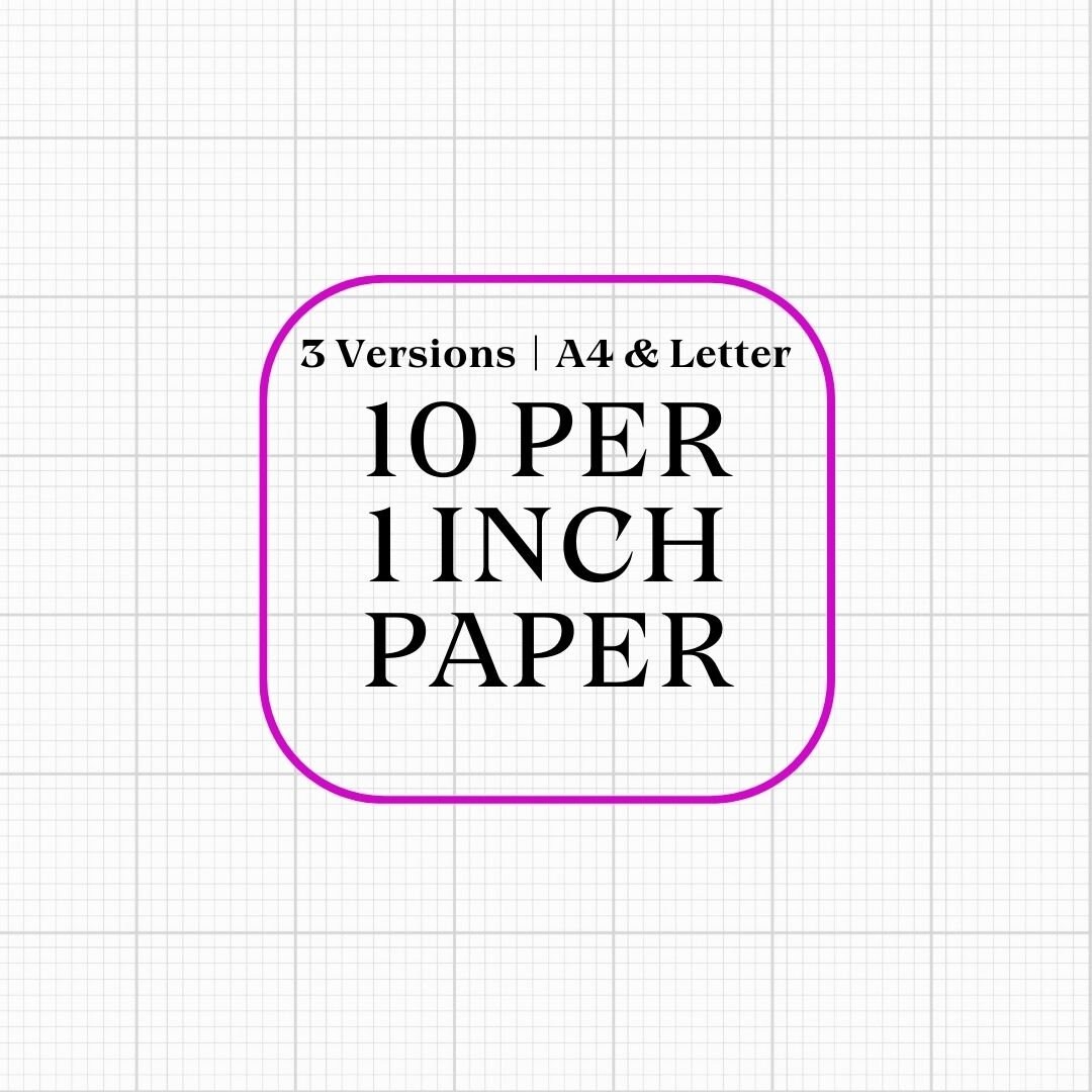 10 Squares Per Inch Graph Paper 10x10 Graph Paper Printable Graph Paper Cross Stitch Paper A4 Letter Printable Grid Paper Helpful Etsy