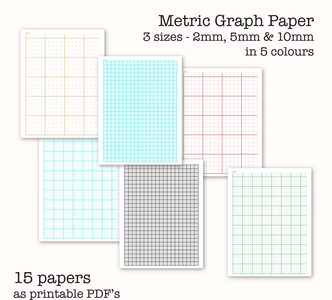 15 Metric Scale Graph Papers Centimetre Graph Paper Digital Graph Paper PDF Printable Instant Download Etsy