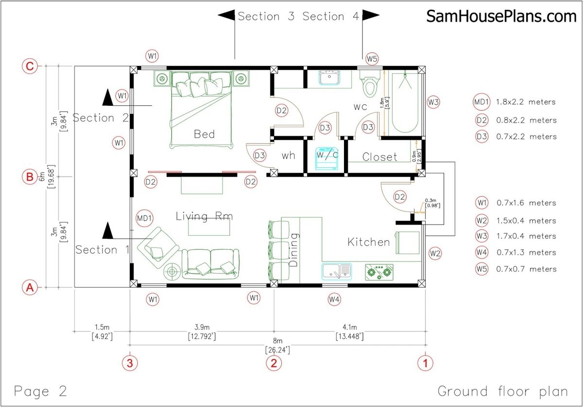 Free Printable Tiny House Graph Paper