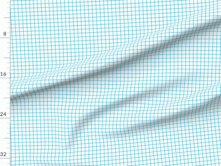3 4 Blue Grid Paper Print Fabric Spoonflower
