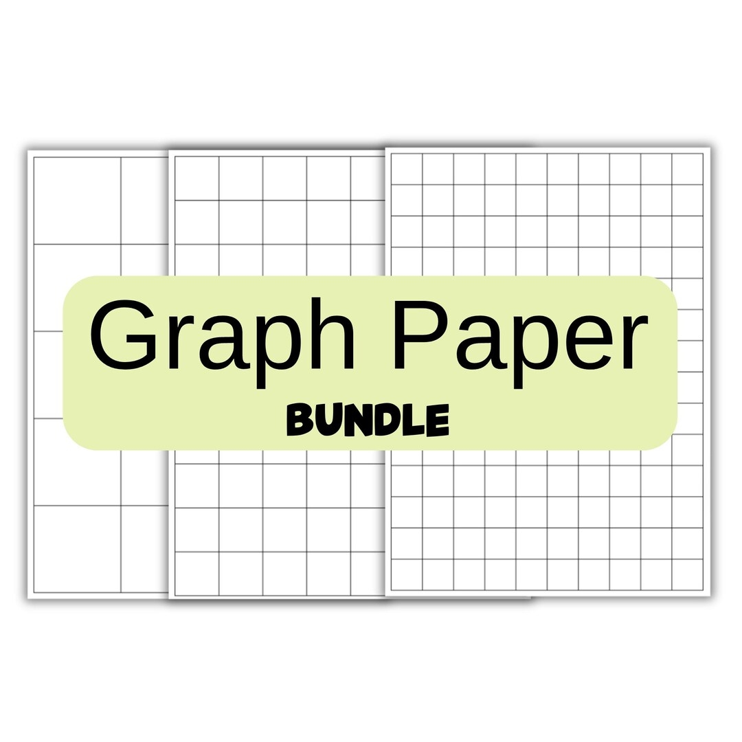 3 Sizes 1 Inch 2 Inch 3 4 Inch Squares Graph Paper Grid Paper Etsy