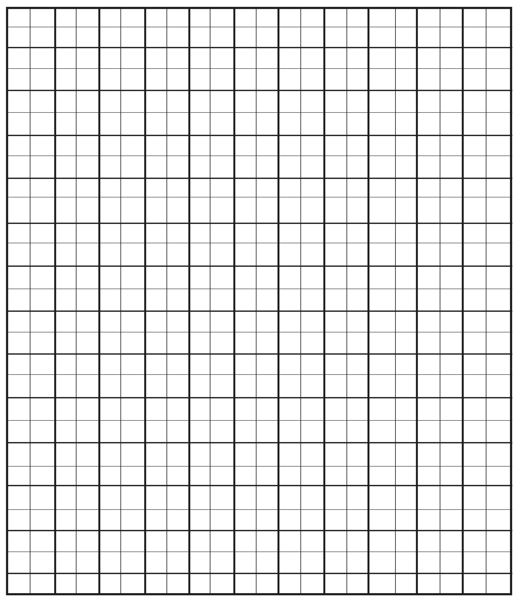 4 Free Printable 1 Inch Grid Paper In PDF 1 Inch Graph Paper