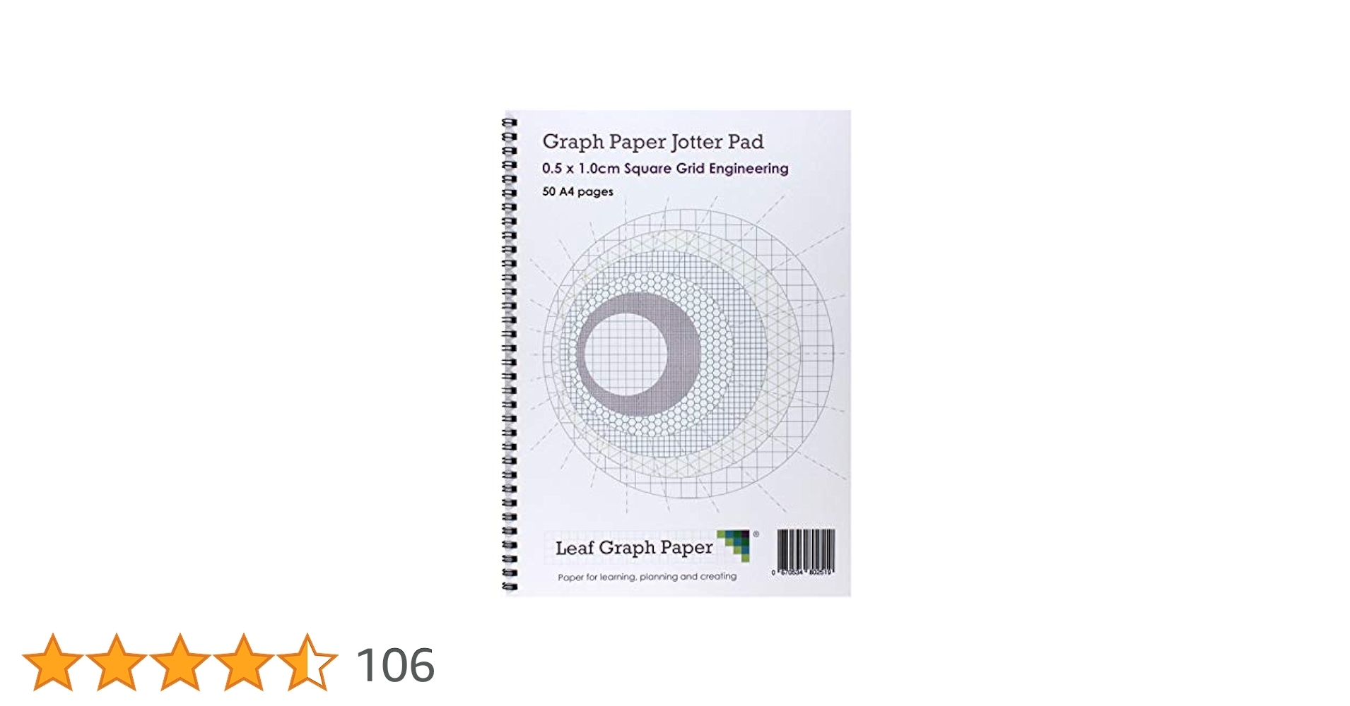 A4 Graph Paper 5mm 0 5cm Squared Jotter Pad 50 Pages Engineering Style Grey Grid Amazon in Office Products