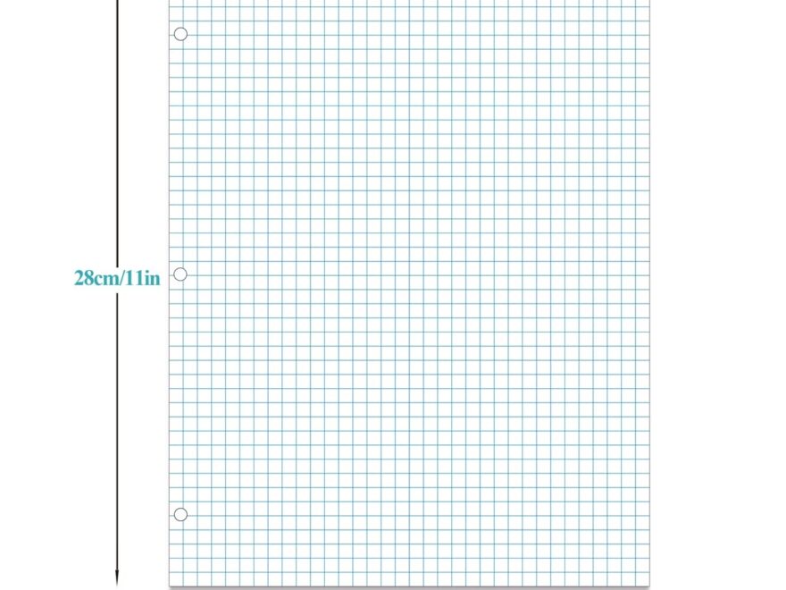 Amazon 2 Pack A4 Grid Filler Paper 3 Hole Graph Paper 200Sheets 400Pages Loose Leaf Paper 100gsm White Paper 8 5 X 11 Office Products