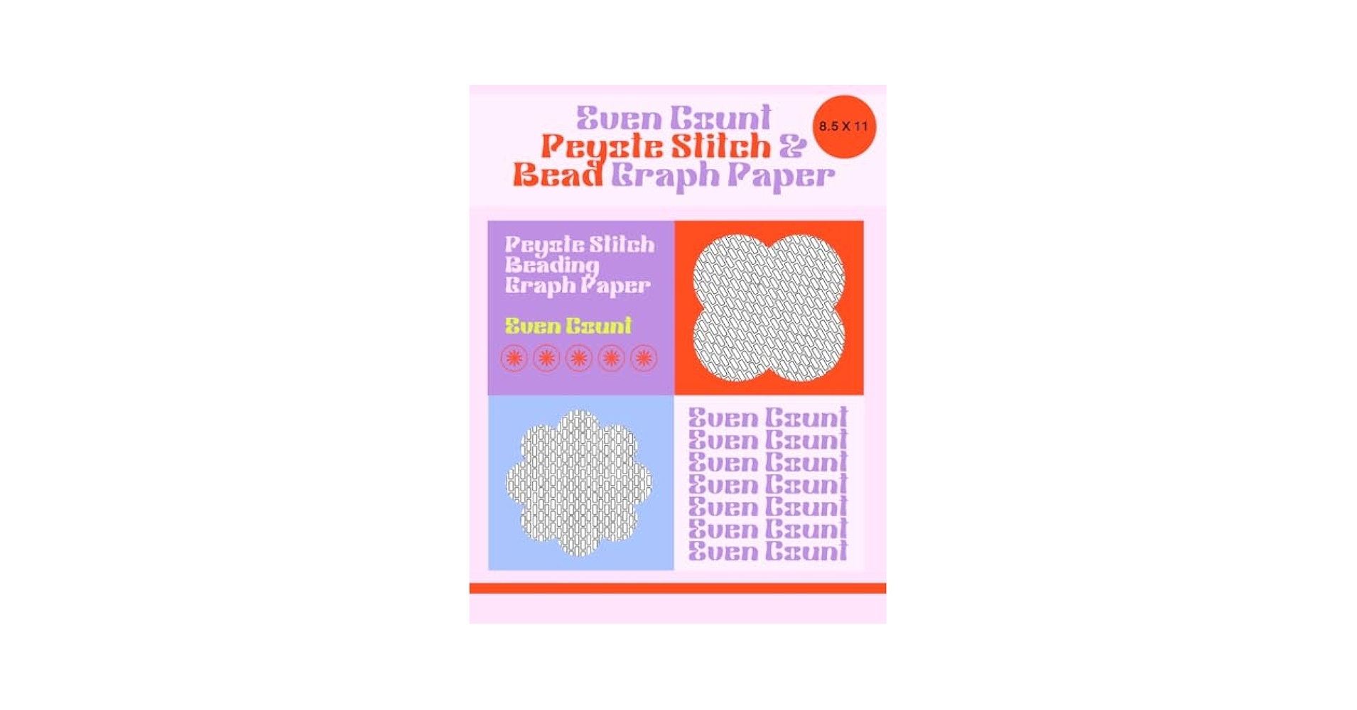 Amazon Even Count Peyote Stitch Bead Graph Paper Peyote Stitch Beading Seed Bead Loom Graph Paper Pattern Sheets For Designing Crafting And Planning Goodman Sophie Books