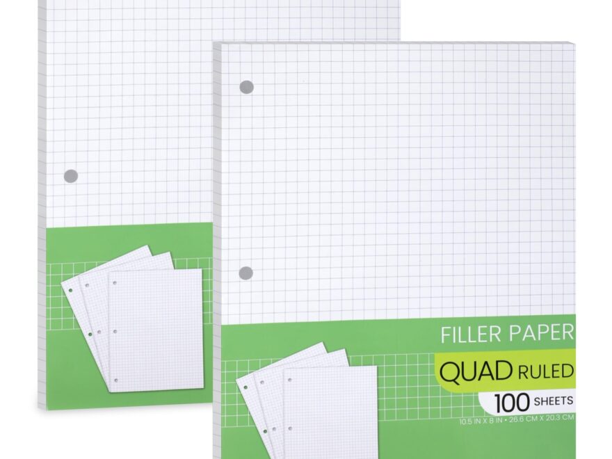Amazon Graph Paper Filler Paper Loose Leaf Graph Paper 8 X 10 5 Graph Ruled 4x4 Quad Ruled Notebook Paper 3 Hole Punched Loose Leaf Papers For 3 Ring Binders