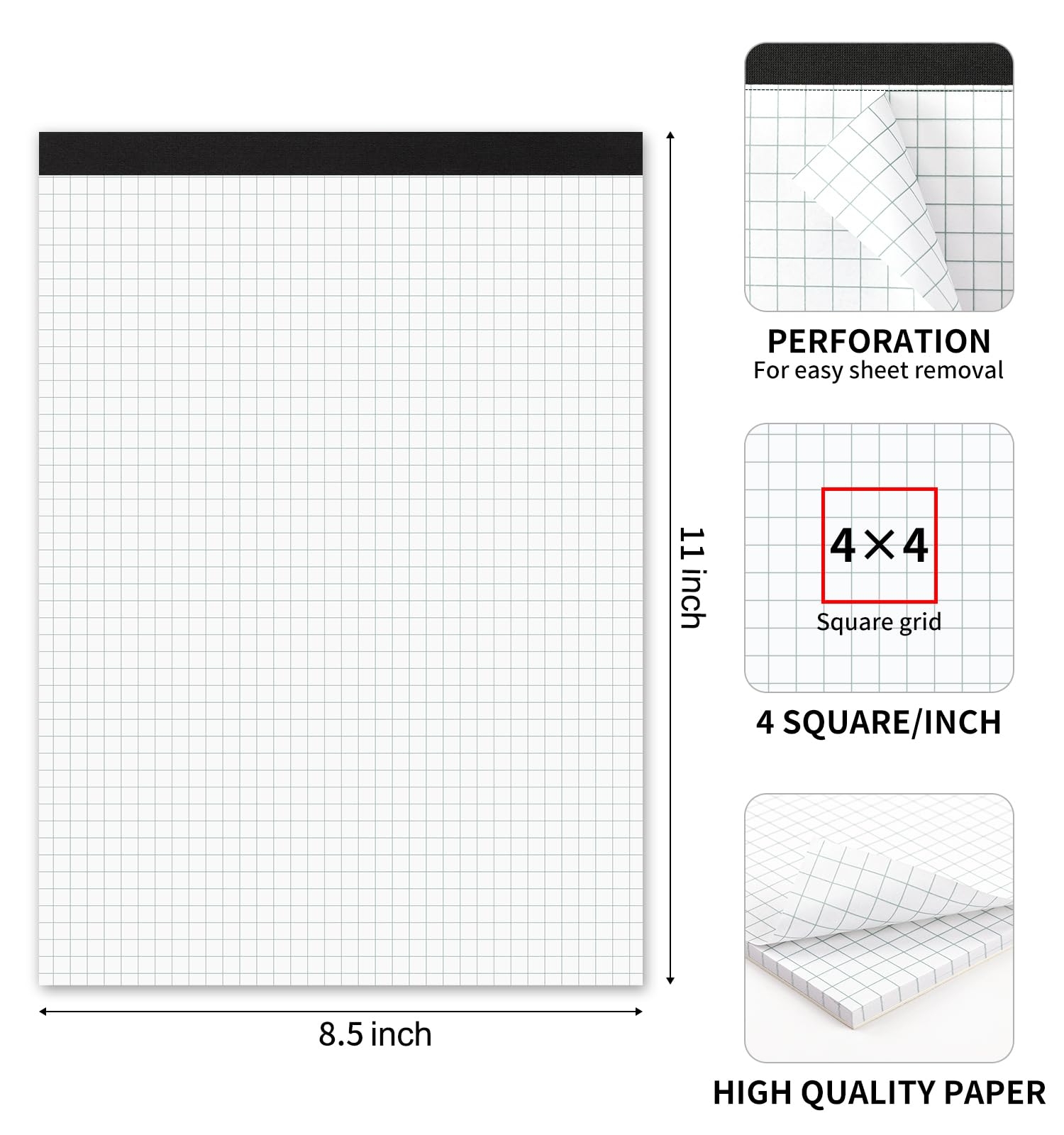 Amazon Graph Paper Pad 2 Pack 8 5 X 11 Grid Paper Notebook 4x4 Graph Ruled 30 Sheets Per Pad Easy Tear Perforations 8 5 X 11 Cardboard Backing For Math Drafting Drawing Engineering Office Products Amazon Graph Paper Pad 2 Pack 8 5 X 11 Grid Paper Notebook 4x4 Graph Ruled 30 Sheets Per Pad Easy Tear Perforations 8 5 X 11 Cardboard Backing For Math Drafting Drawing Engineering Office Products