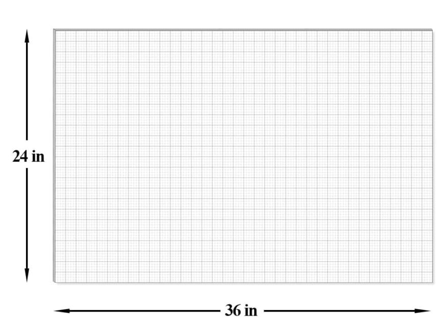 Amazon Graph Paper Pad 24 X 36 Large Graph Paper 25 Sheets 50 Pages 4 x4 Ruled Grid Paper For Engineer Architect Designer Mathematician Draftsmen Sketch House Commercial Building Plan Drafting