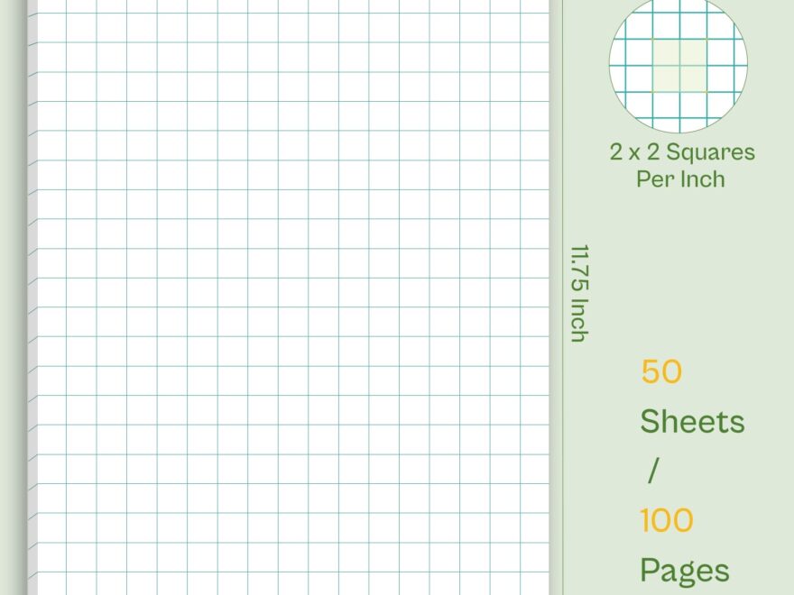 Amazon Graph Paper Pads 4 Pack Grid Paper Pad 2x2 Blue Squares Per Inch Grid Paper 8 5 X 11 75 Inch Perforated Legal Pads 50 Sheets Graph Paper Notebook 8 5 X 11