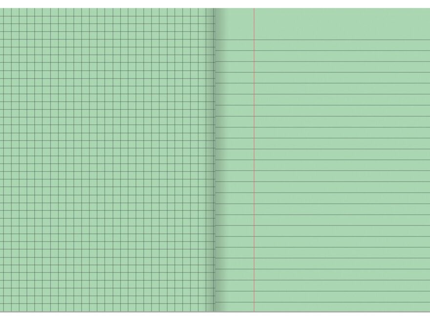 Amazon Pacon Dual Ruled Composition Book Green 1 4 Grid 3 8 Wide Ruled 9 3 4 X 7 1 2 100 Sheets Office Products
