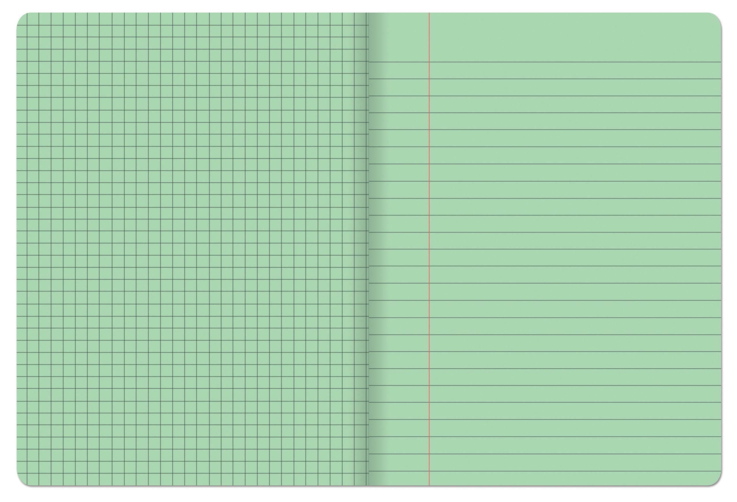 Amazon Pacon Dual Ruled Composition Book Green 1 4 Grid 3 8 Wide Ruled 9 3 4 X 7 1 2 100 Sheets Office Products