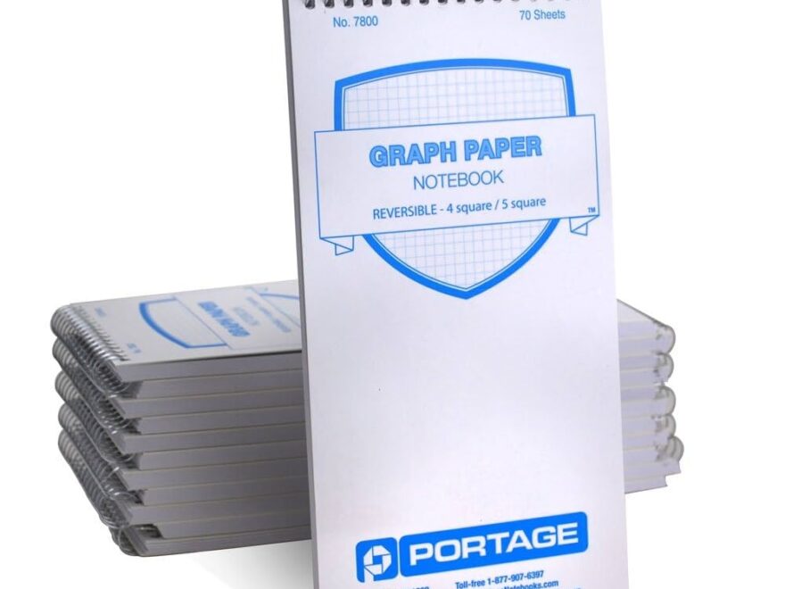 Amazon Portage Graph Paper Notebook Top Bound Spiral Grid Notepad Small Graph Notebook Writing Pad Reversible With Notes Template Thick Cover For Stability 4 X 8 In 70 Sheets 12 Pack Notepads Office Products