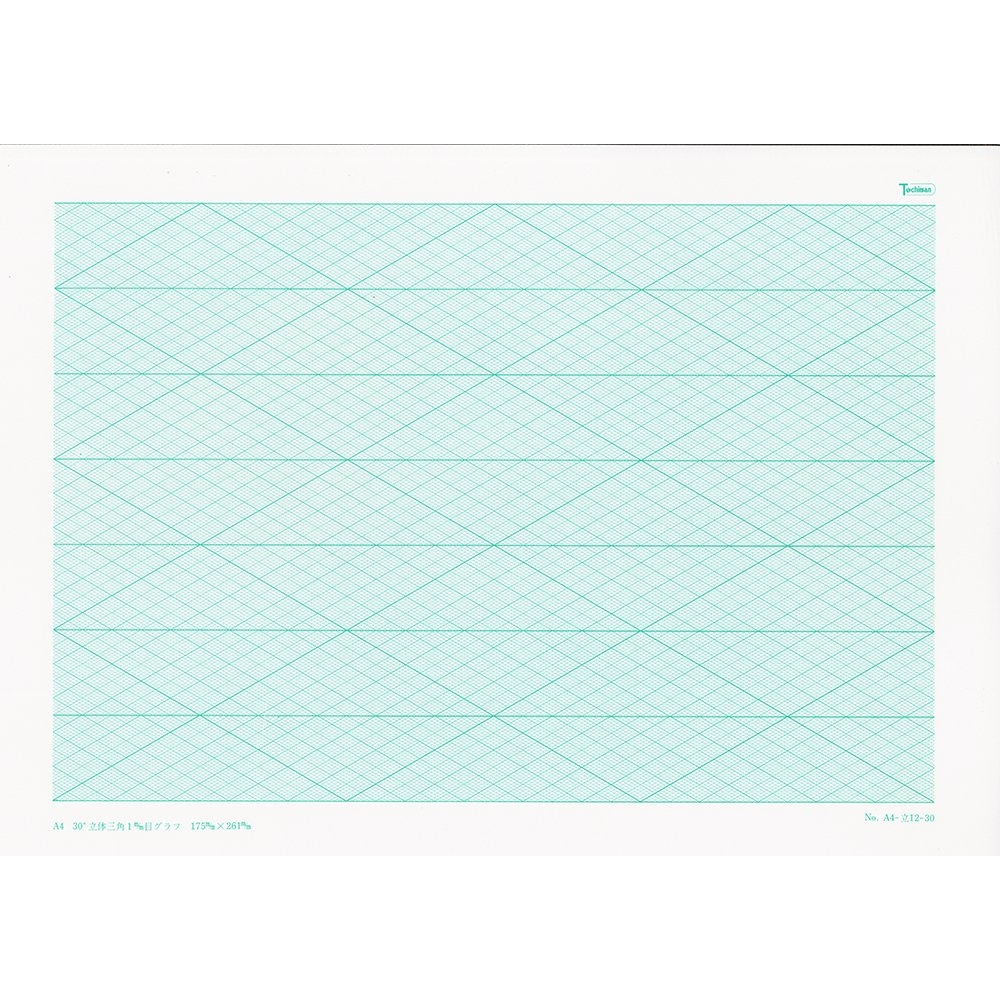 Amazon SAKAE Technical Paper Graph Paper 0 04 Inch 1 Mm 30 Degree Graph Fine Paper A4 25 Sheets Green A4 12 30 Degree Office Products