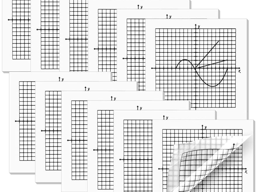 Amazon Xaatren 600 Sheets 12 Pads Graph Paper Sticky Notes Transparent 3 X 3 Inch Graph Paper Sticky Pads 20 X 20 Four Quadrant Self Stick Note For Office School Math Supplies Office Products