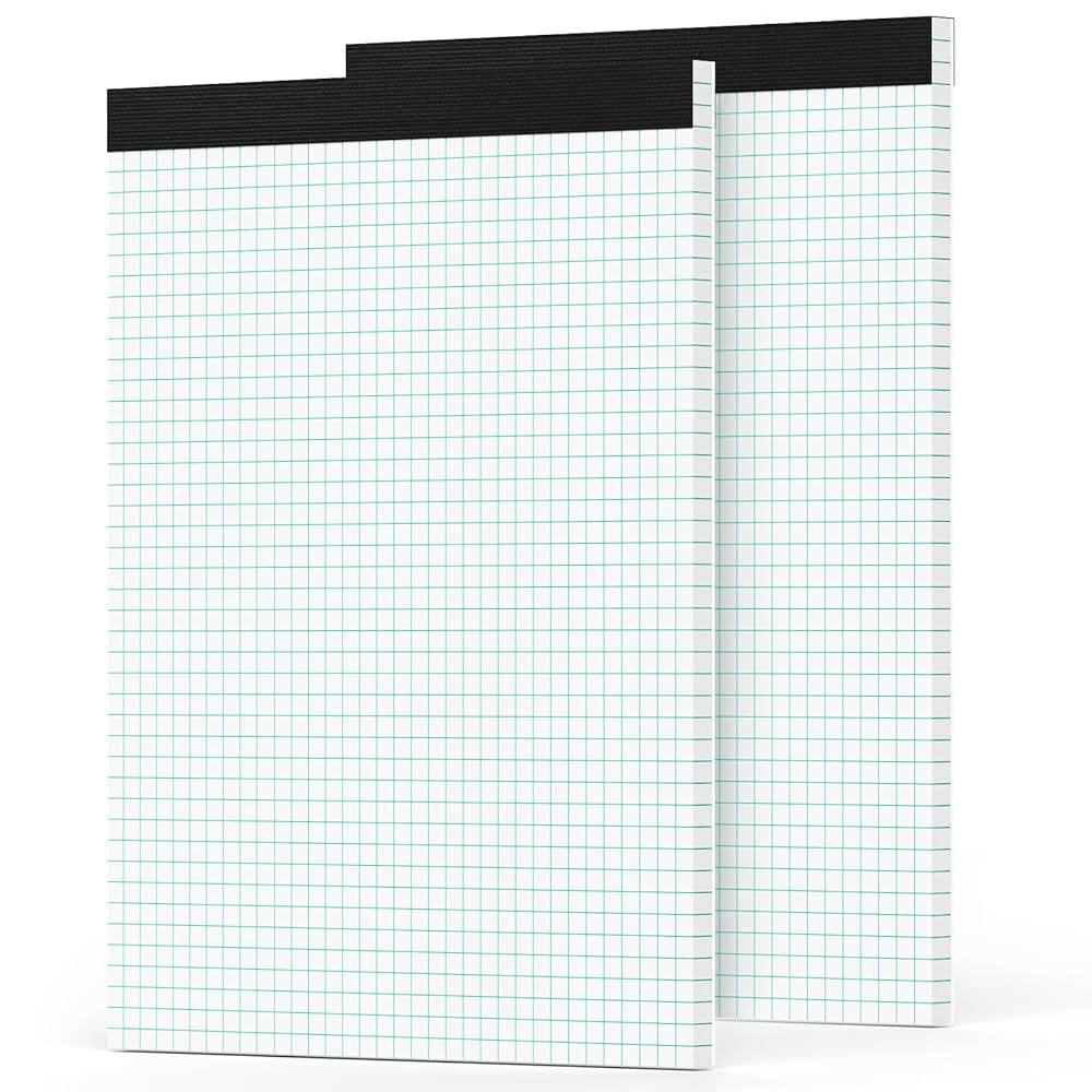 Amazon Zaviko Graph Paper Pad 8 5 X 11 2 Pack 4x4 Graph Ruled Grid Paper Pad 8 1 2 X 11 Blueprint Quadrille Pad Easy Tears Off Grid Pad Notebook 8 5 X 11 