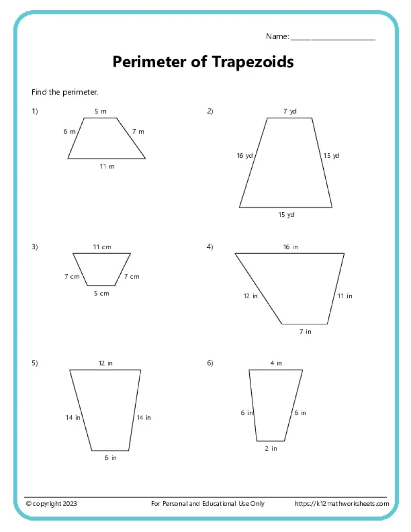 Printable Trapezoid Graph Paper