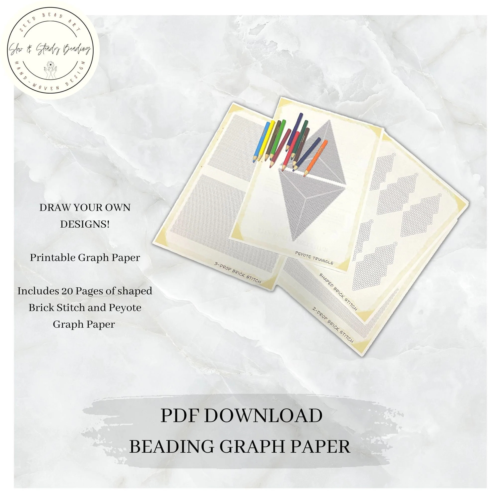 Peyote Open Triangle Graph Paper Printable