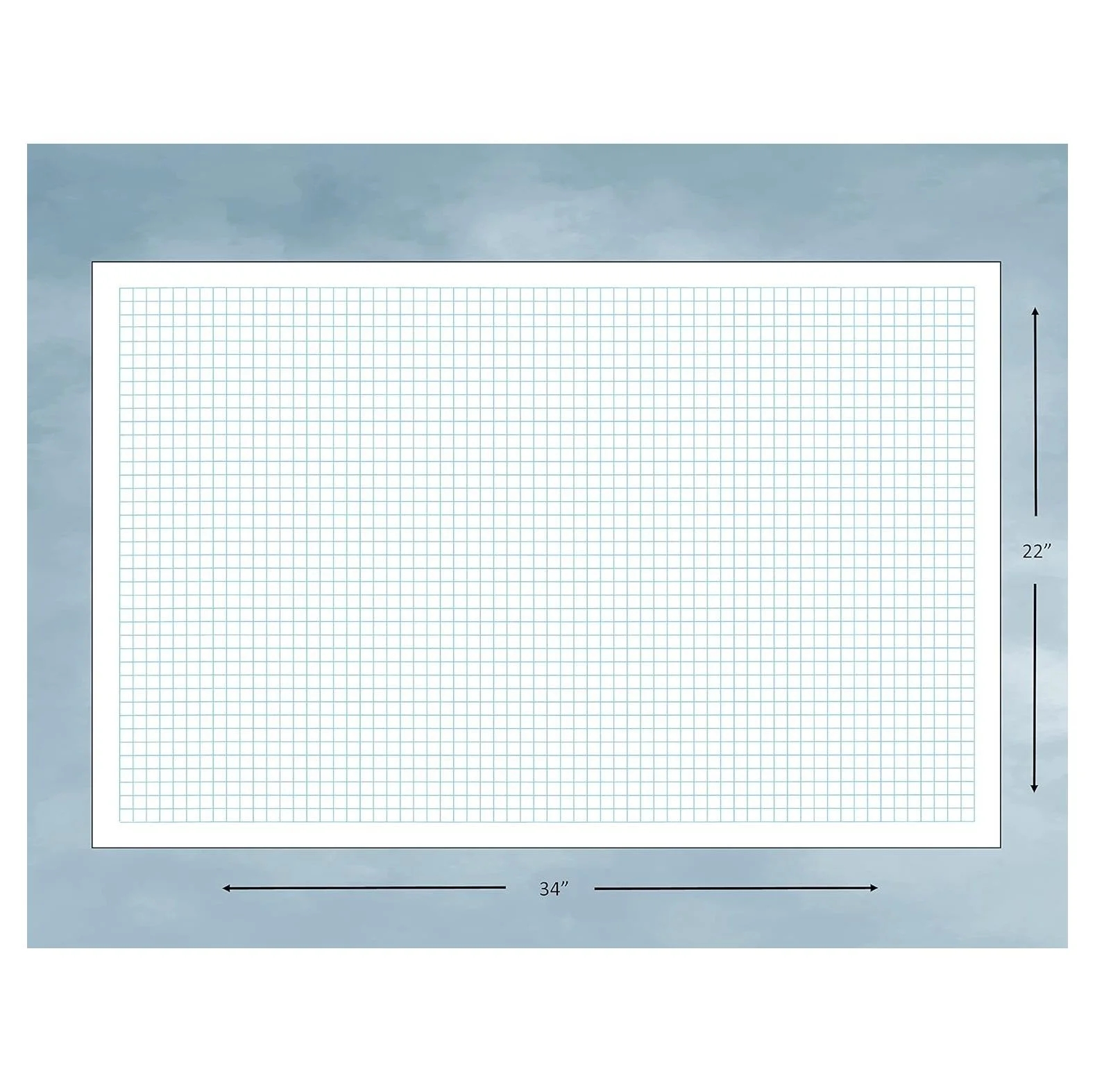 BIG 22x34 Large Laminated Reusable Grid Graph Paper For Designs And Projects With Pen Walmart