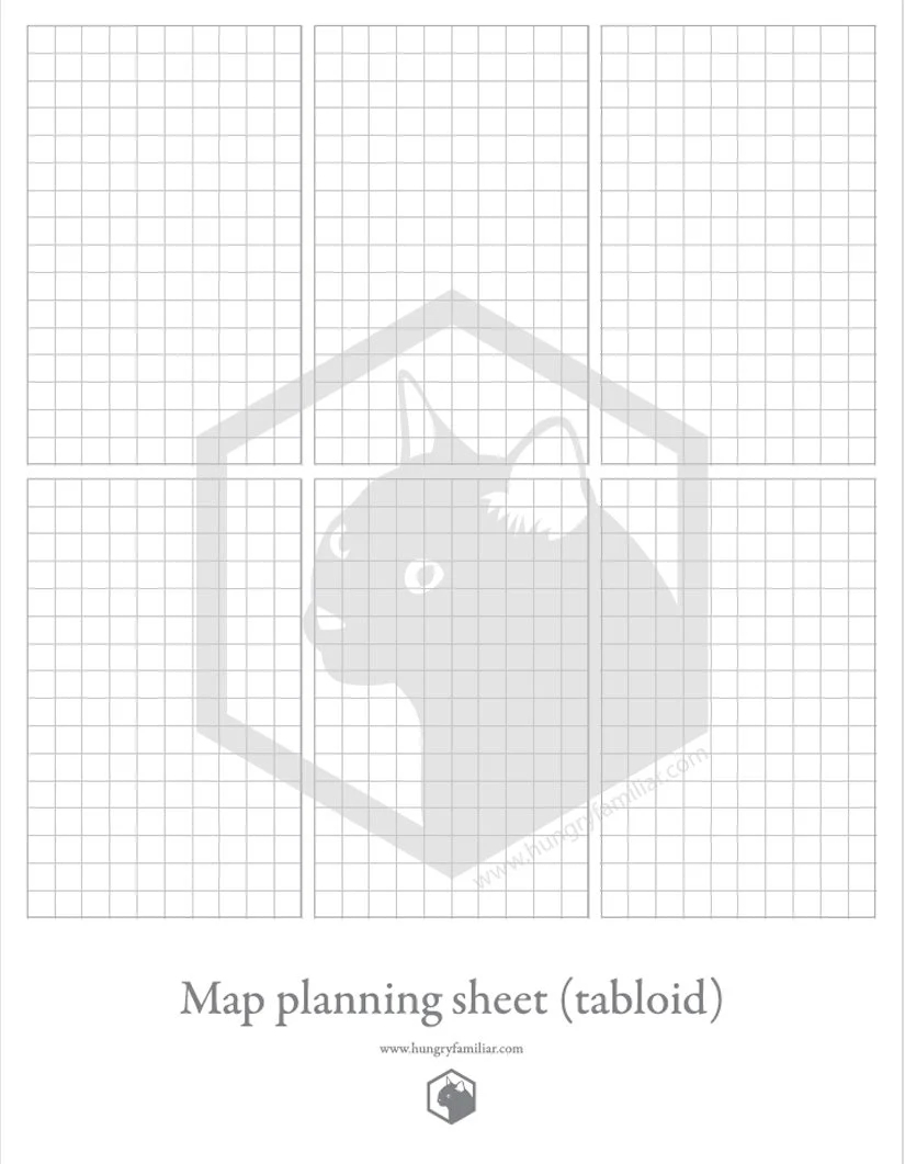 Blank Map Grid Printable Letter Hungry Familiar