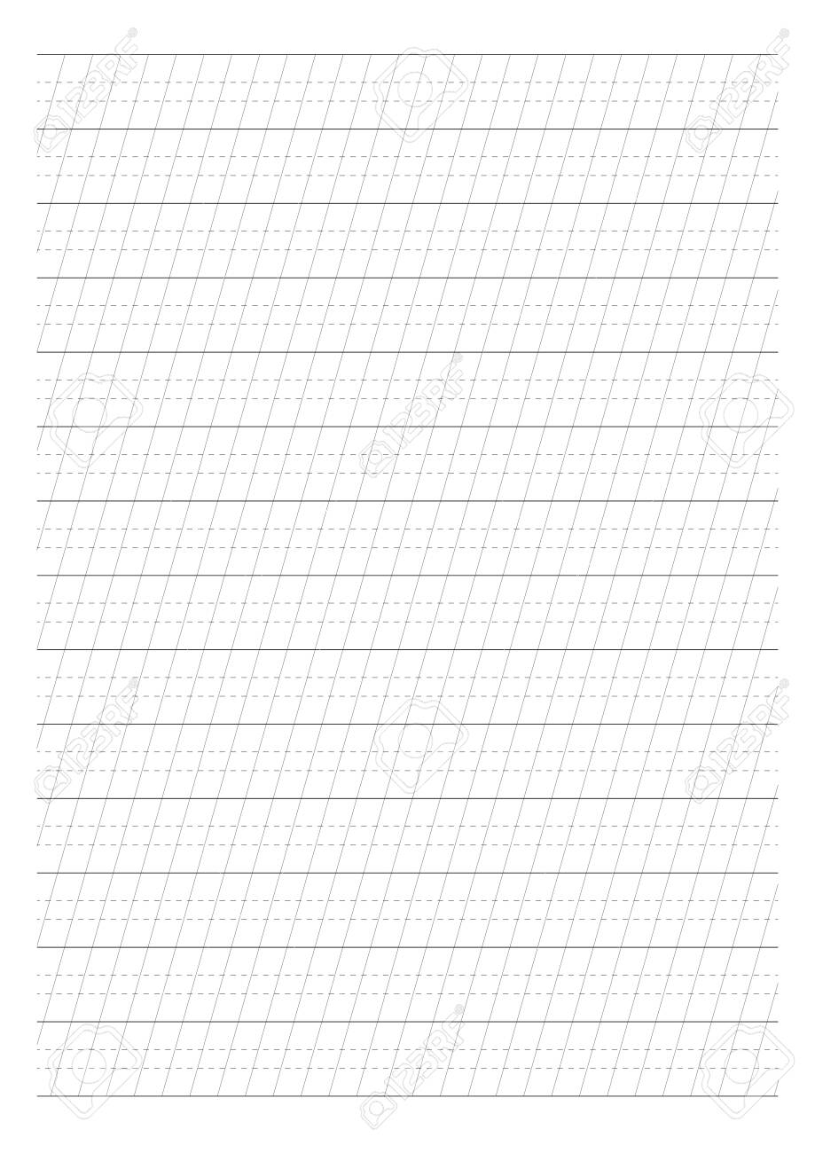 Calligraphy Drill Calligraphy Paper Printable Calligraphy Guide Paper Royalty Free SVG Cliparts Vectors And Stock Illustration Image 139996257 