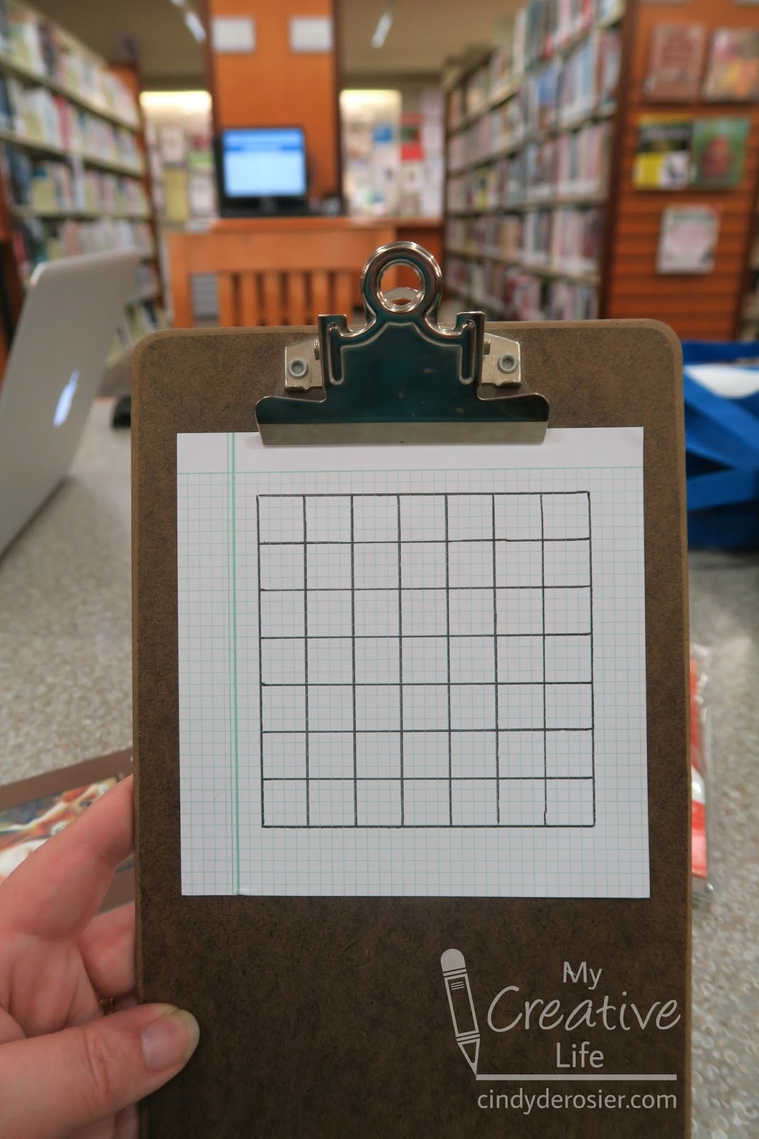 Cindy DeRosier My Creative Life Graph Paper Grid Name Art
