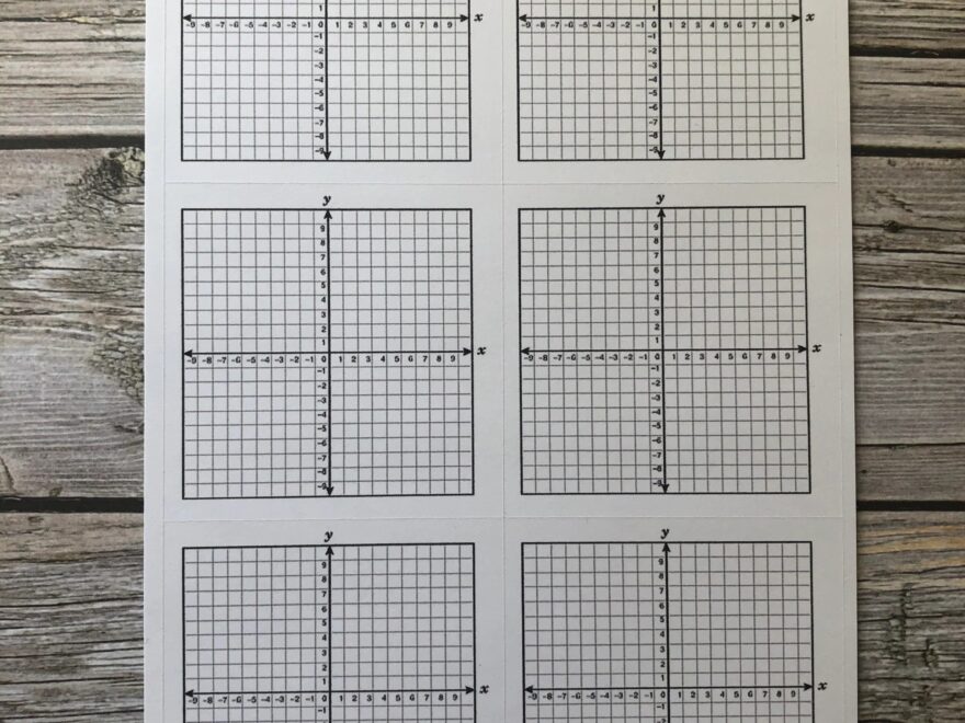 Coordinate Plane Math Stickers For Notebook 10x10 Grid Blank Paper Numbered School Supplies Teachers And Students Etsy