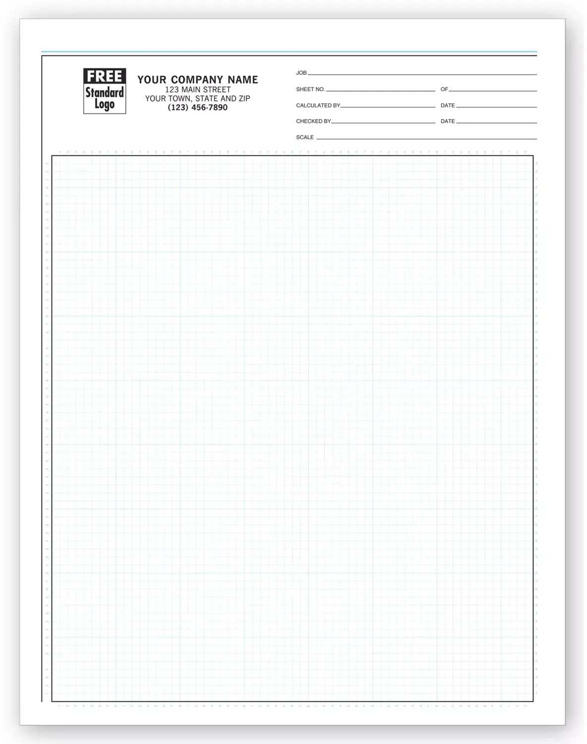 Free Printable Graph Paper 1/8 Inch