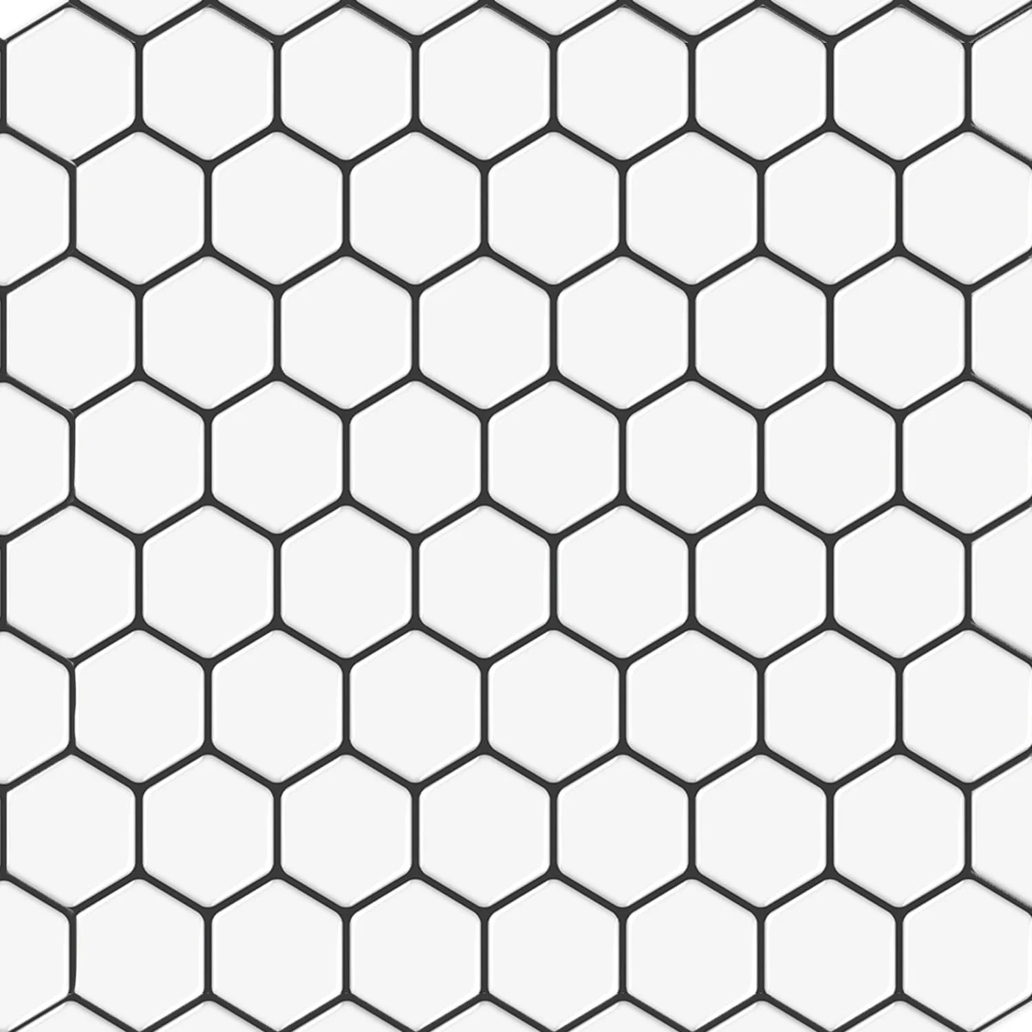 DECOR WOW Peel Stick Backsplash For Kitchen Bathroom 8 12x12 inch Sheets Covers 8 Sq Ft White Hexagon Walmart