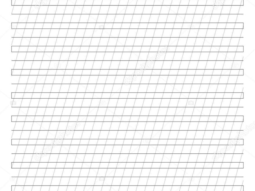 Degree Guide Sheets Calligraphy Paper Printable Calligraphy Guide Paper Stock Vector By attaphongw 340559392