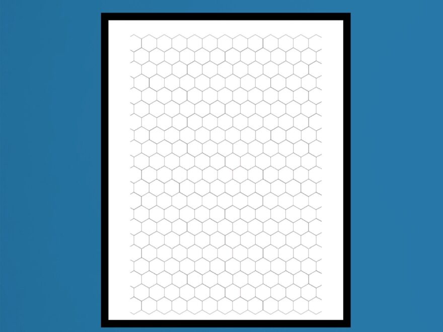 Digital Download Hexagon Paper Sheet Hexagon Paper Graph Sheet Includes 1 Printable File In MS Word Doc And PDF File Formats Etsy