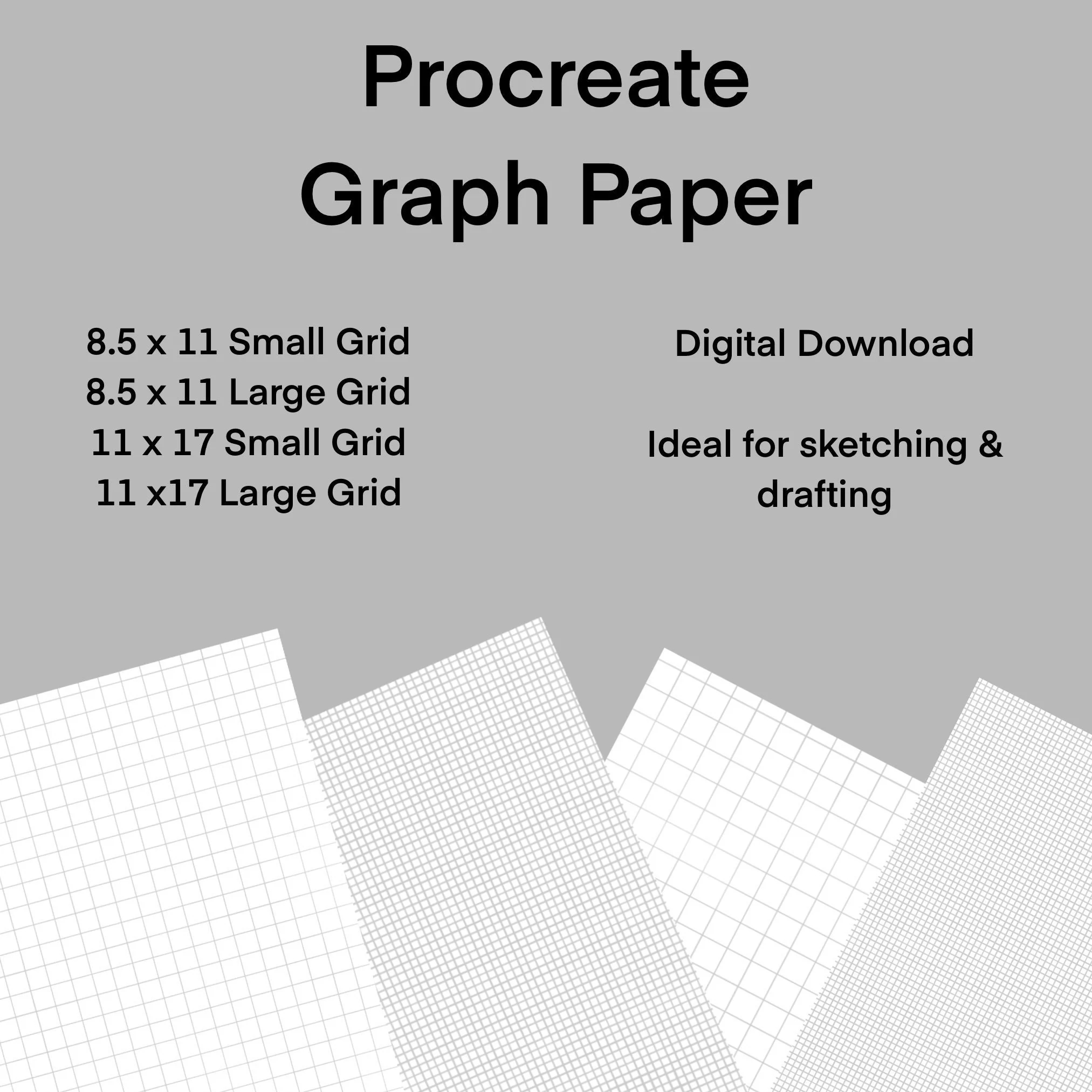 Digital Graph Grid Paper For Procreate For Drafting drawing sketching Etsy