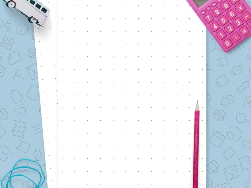 Dot Grid Paper With 2 Dots Per Inch Template Printable PDF