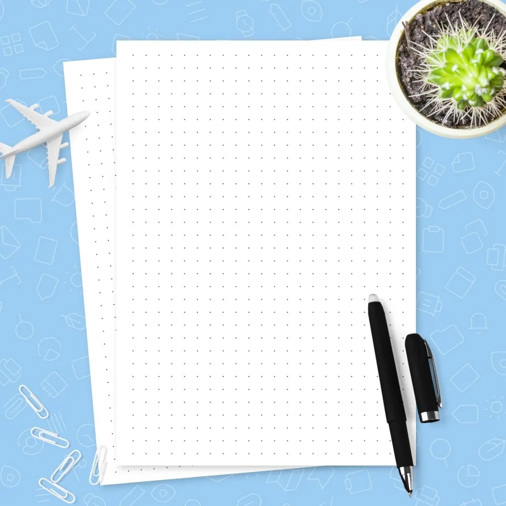 Dot Grid Paper With 4 Dots Per Inch Template Printable PDF