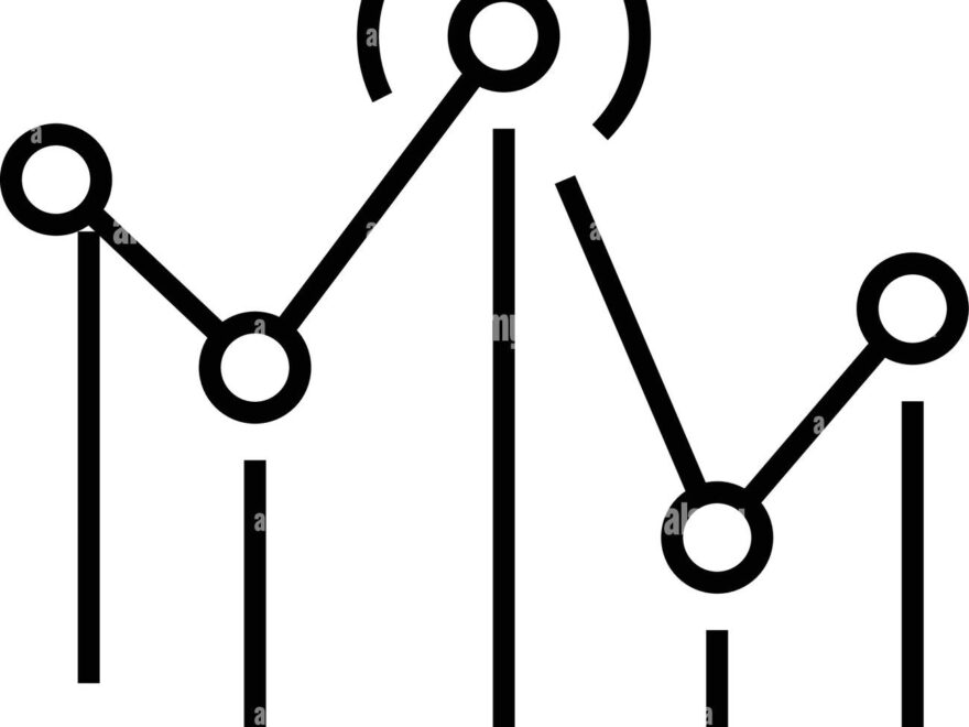 Dot Plot Line Icon Concept Sign Outline Vector Illustration Linear Symbol Stock Vector Image Art Alamy