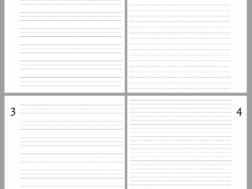 Dotted Lined Paper Printable The Pink Craft Box