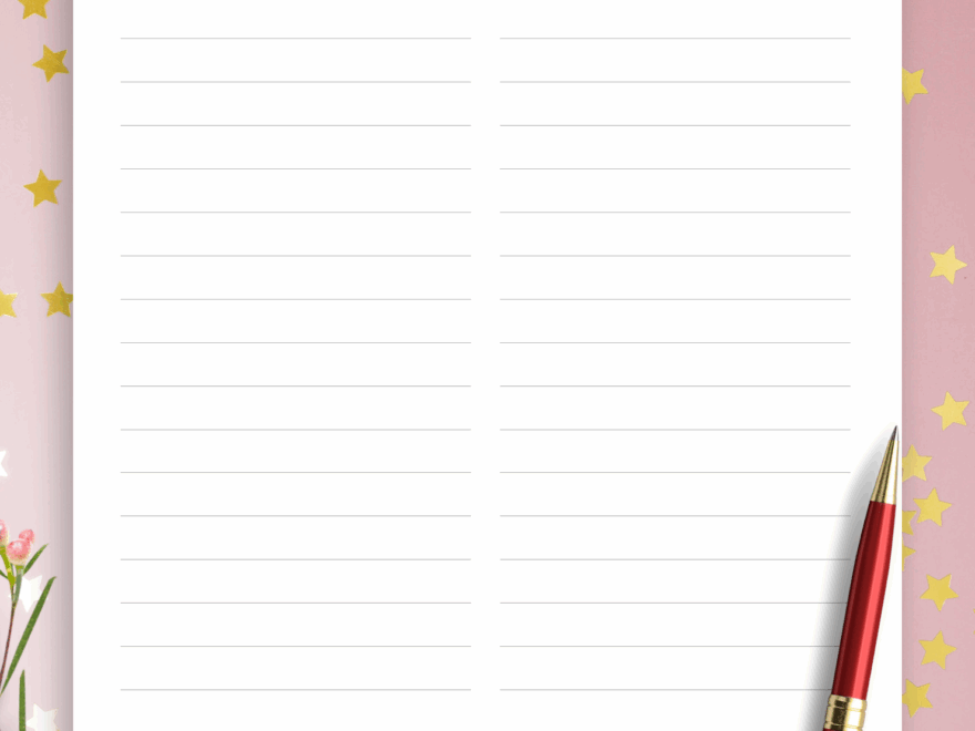 Download Printable Ruled Grid 2 Column PDF