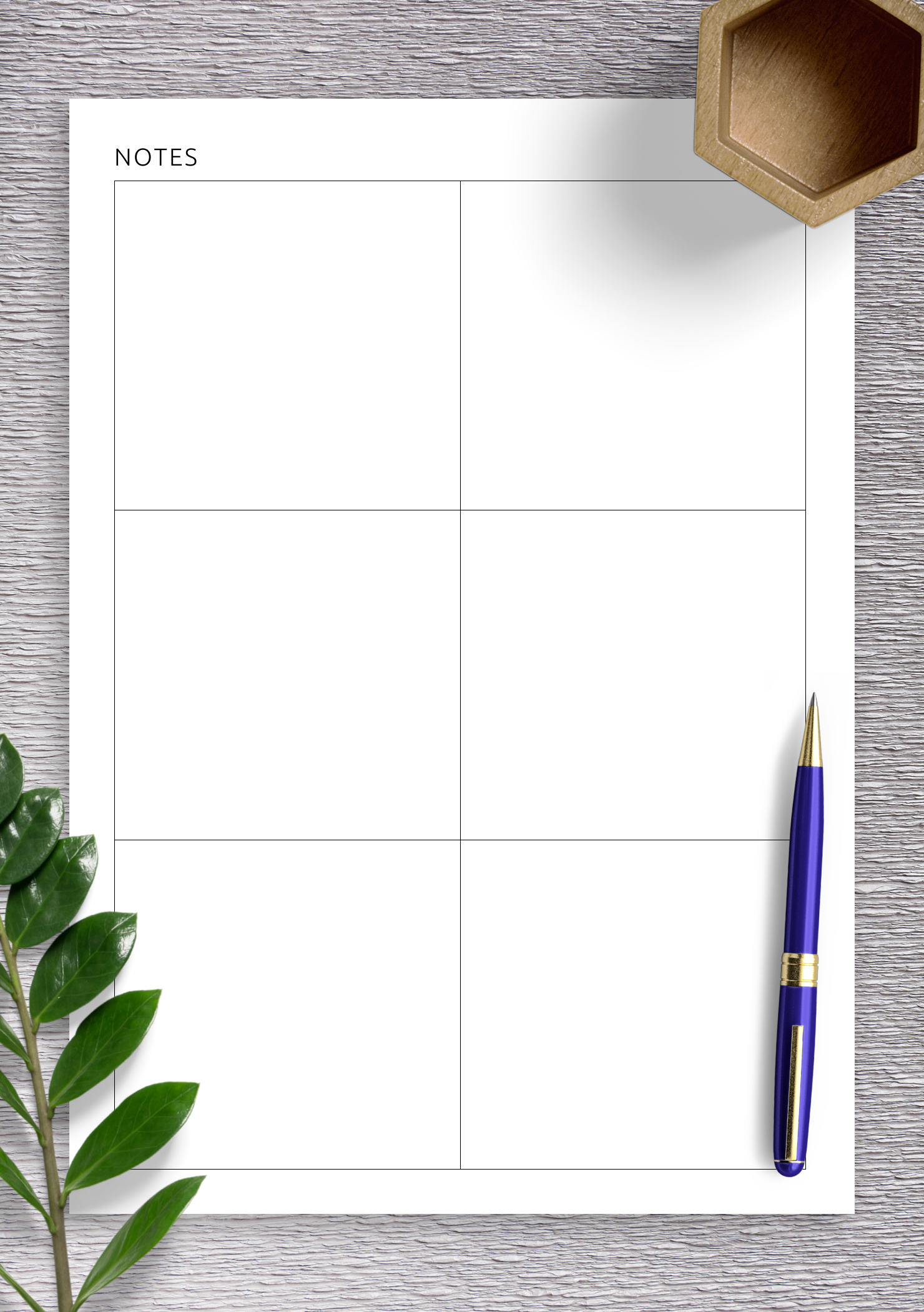 Download Printable Square Grid 6 Blocks PDF