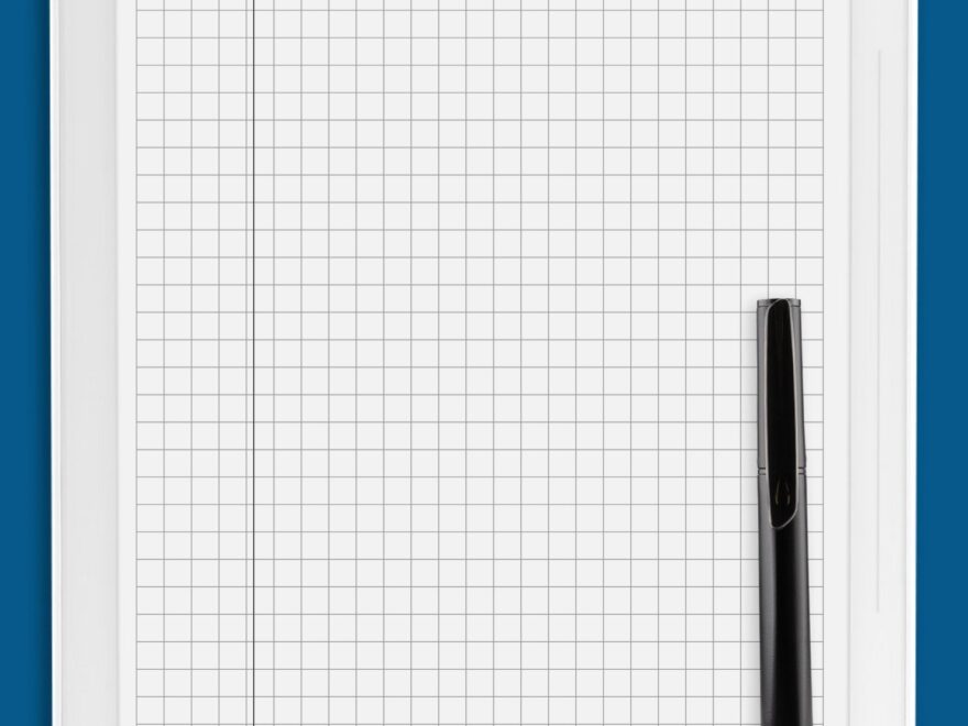 Download Printable Squared Wide Ruled Blue With Margin PDF