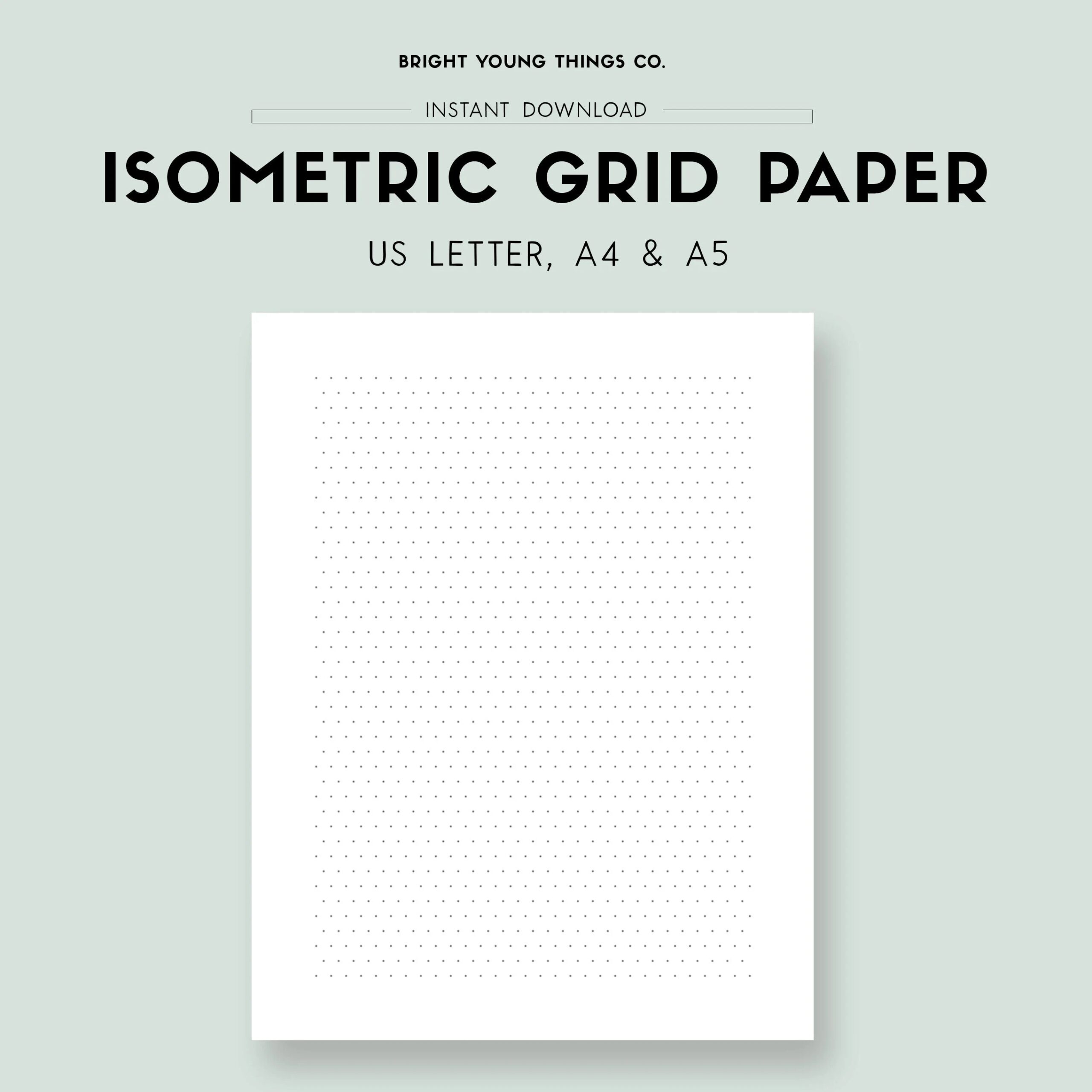 Free Printable Isometric Dot Graph Paper