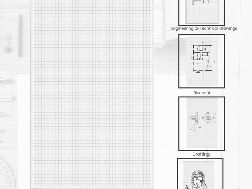 Drafting Paper Performore 2 Pack Of Grid Paper Pads 50 Sheets Per Costa Rica Graph Paper Pad