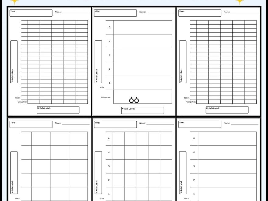 Editable Blank Bar Graph Template With Different Scales And Math Data Activity MB Creations