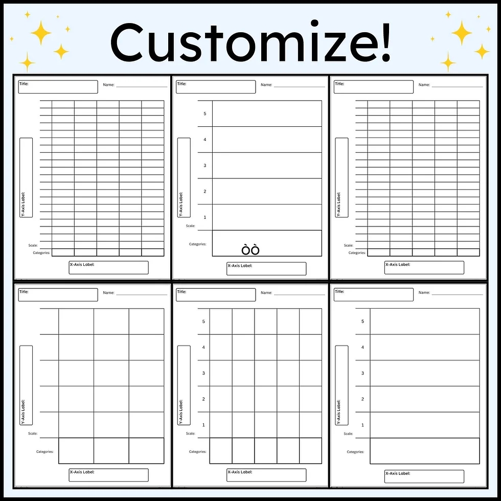 Editable Blank Bar Graph Template With Different Scales And Math Data Activity MB Creations Editable Blank Bar Graph Template With Different Scales And Math Data Activity MB Creations