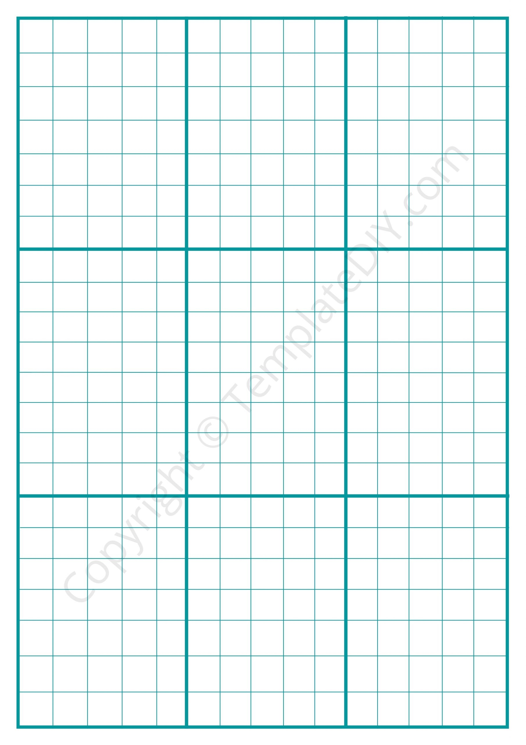 Editable Division Graph Paper Template PDF