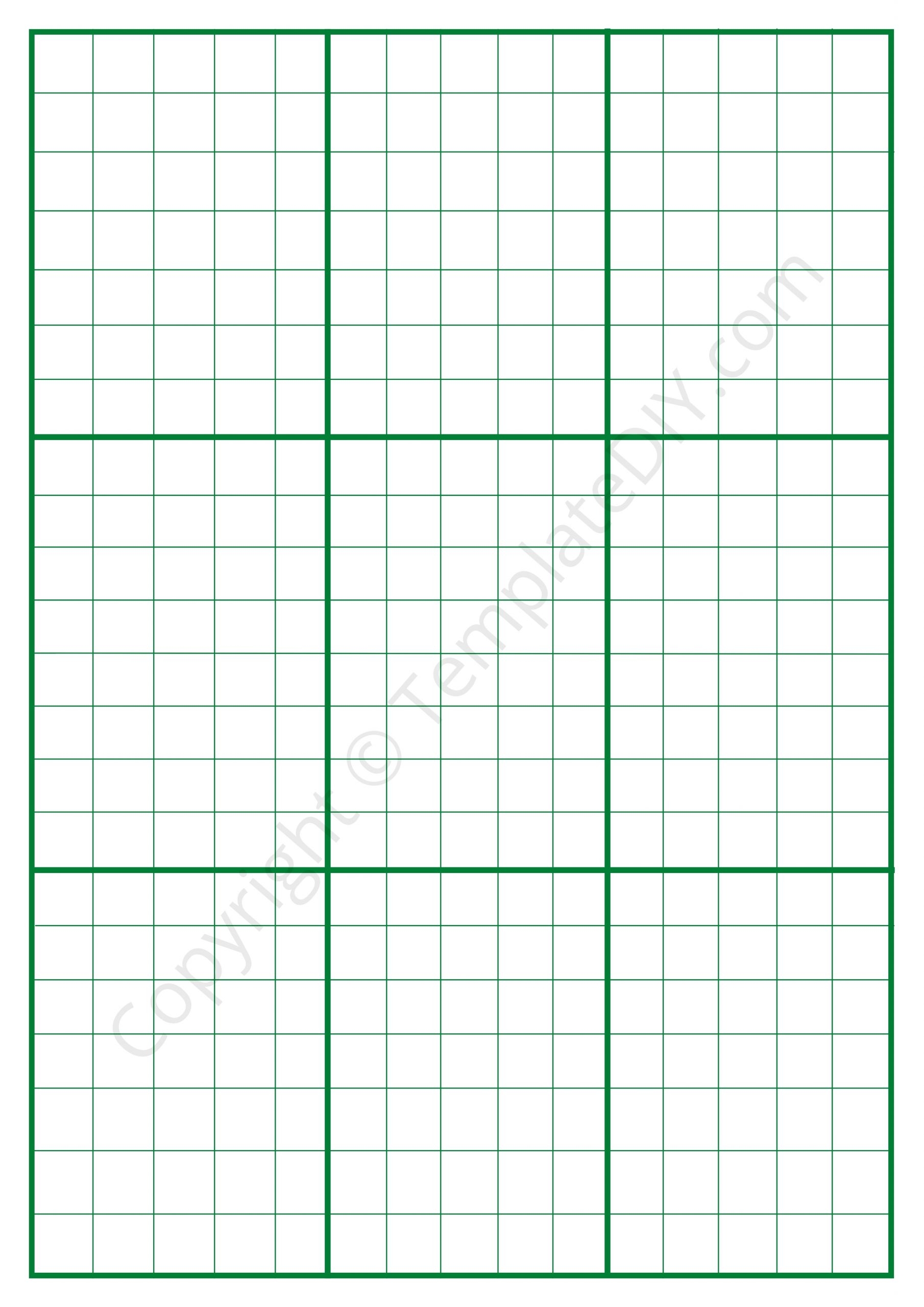 Editable Division Graph Paper Template PDF