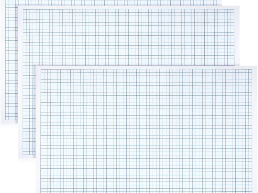 Engineering Graph Paper Teling 3 Pack 17x11 Grid Paper Pads 50 Sheets Each For Drafting Engineering 100 GSM Graph Paper Pads
