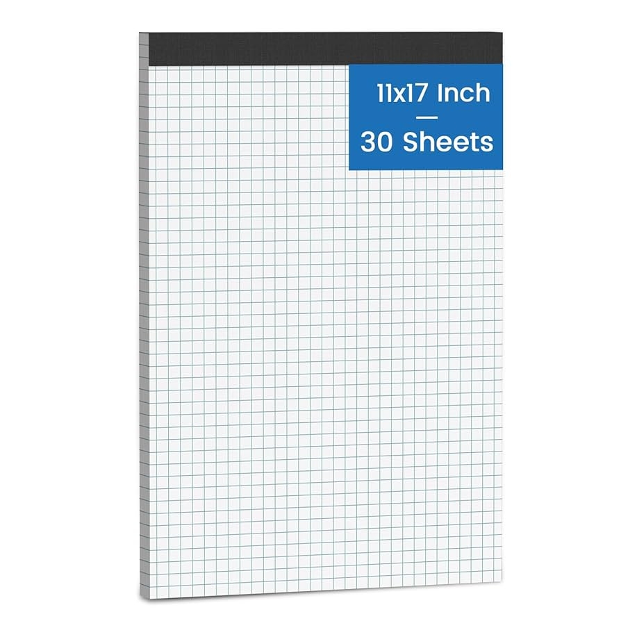 Engineering Paper 2 Pack Engineering S 11x17 Quadrille Grid Paper For Drafting Engineering Blueprint Drawing Architect Designers 4 Squares Per Inch 50 Sheets Each Pad Walmart Supplies Graph Paper Pad