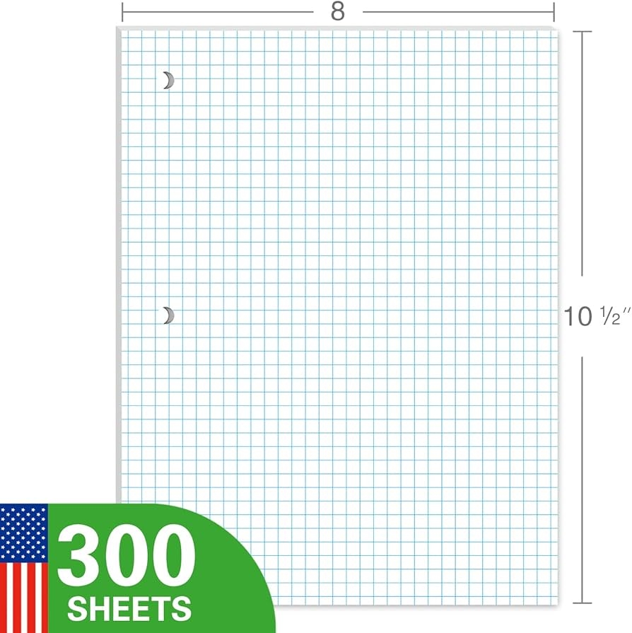 Filler Paper Wide Ruled Noveread 15 Pack Graph Paper 8 X 10 5 Loose Leaf Graph Paper 2250 Sheets Bulk 4 X 4 Inch Quad Ruled Grid Paper Filler Paper 3 Hole Punched 60 1 2 Inch Graph Paper